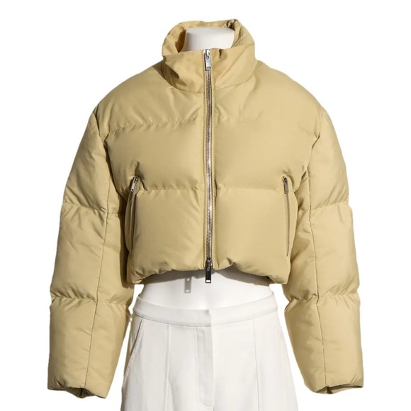 KHAITE Jackets & Blazers - KHAITE Cropped Tan Puffer Jacket
